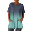 Top casual da donna alla moda a maniche corte con stampa floreale