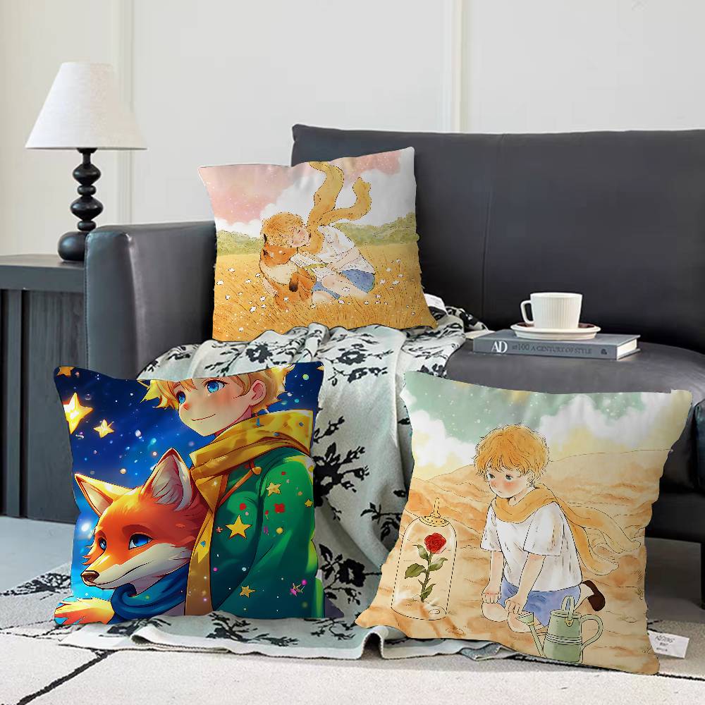 Anime Little Prince Pillow Case Removable Washable Cushion Cover – All-Season Soft Linen