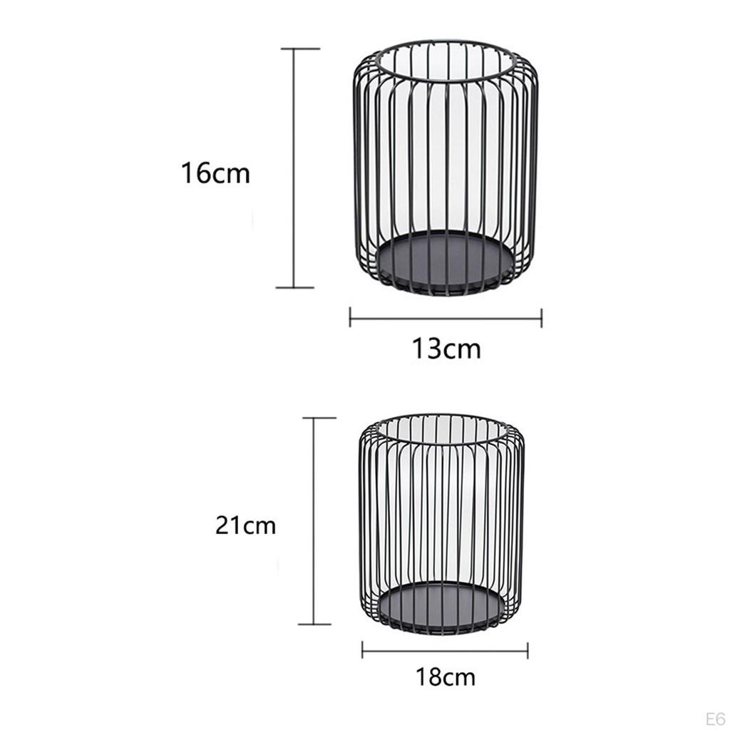 Hollow Lantern Candle Holder Metal Candlestick Retro Style Stand for Home