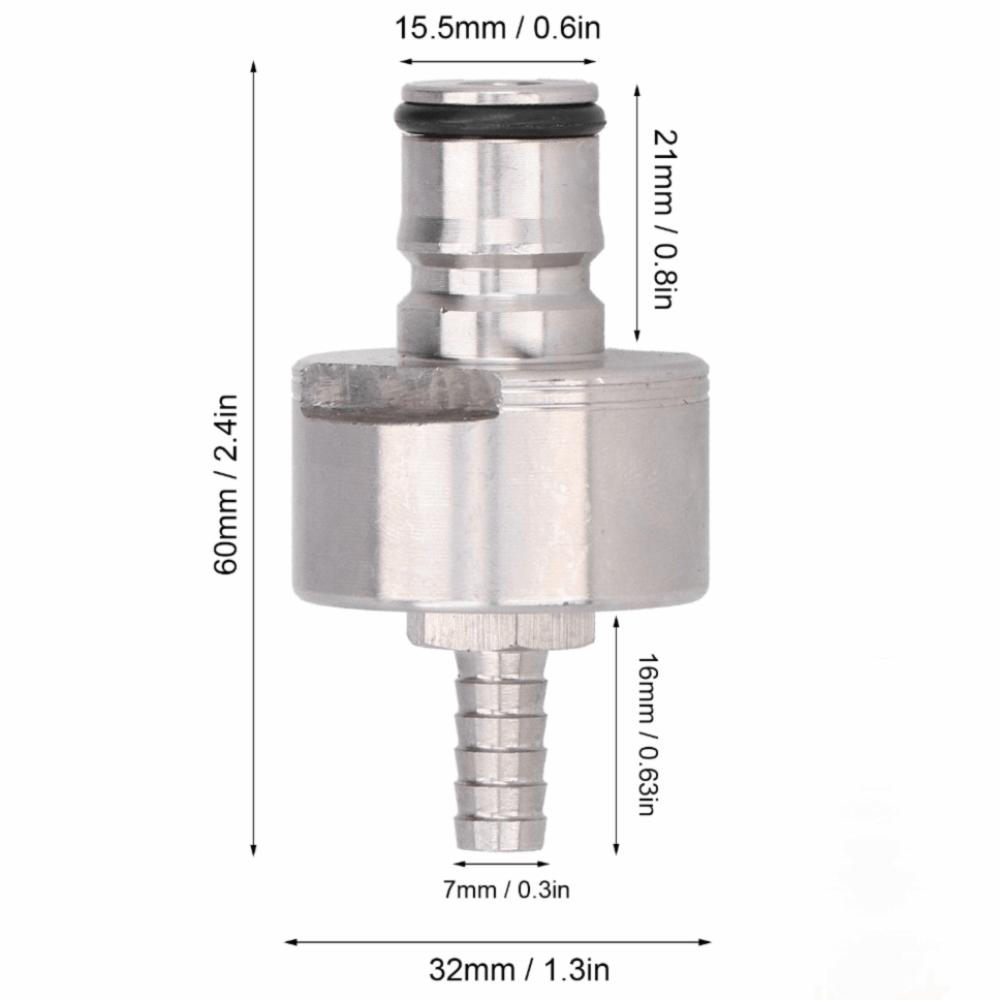 Height 60mm Carbonation Cap Silver Brewing Accessory Fast Bottle Filler  Home Use