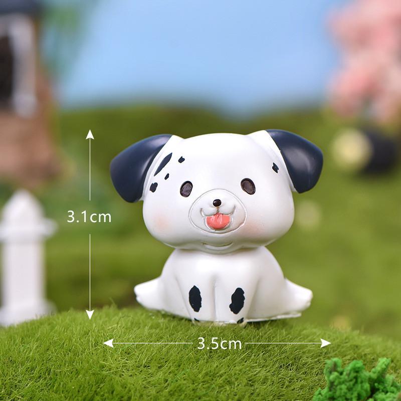 Cute Resin Bichon Frise Dog Statue Ideal For Succulent Planter Decorations And Crafts