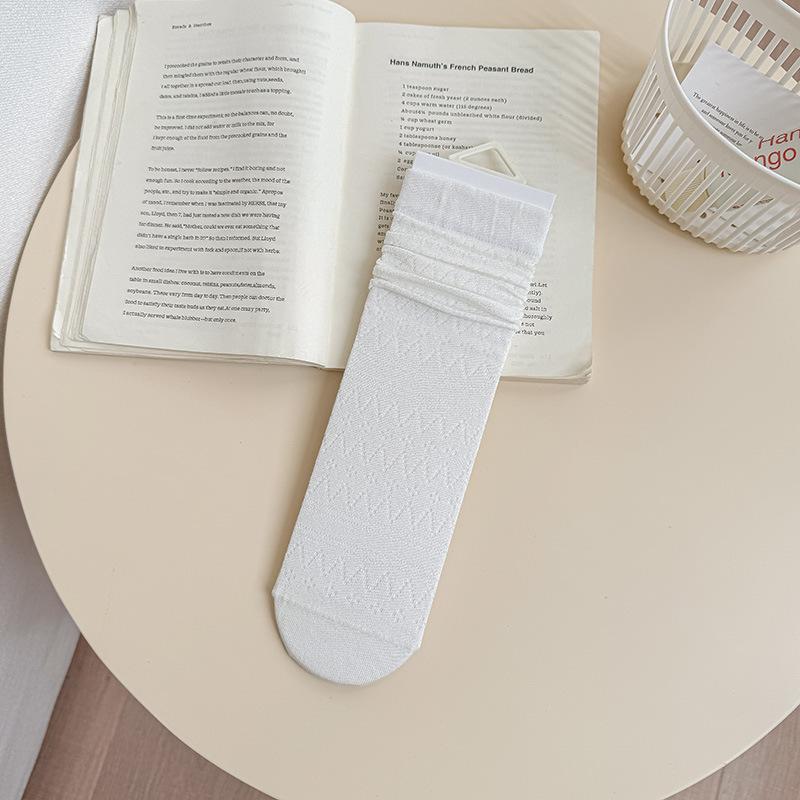 Spring and Summer Lightweight Children's Silk Bamboo Silk Solid Color Multi-Purpose Mid-Calf Socks Breathable Layered Socks Without Bones