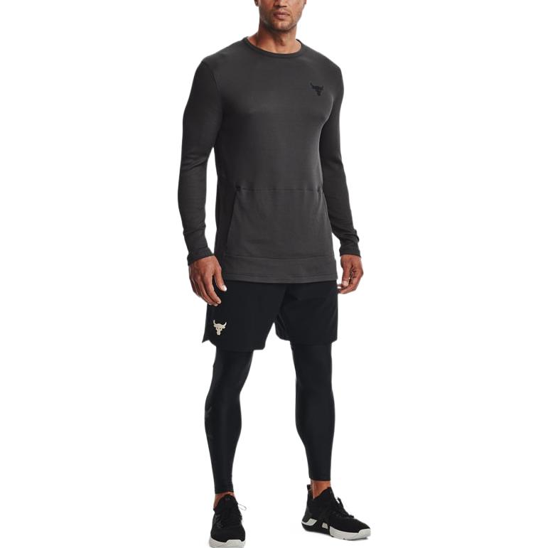Under Armour T-shirt Sportiva da Allenamento a Maniche Lunghe Girocollo Tinta Unita Slim Fit Uomo top Grigio 1367095-010