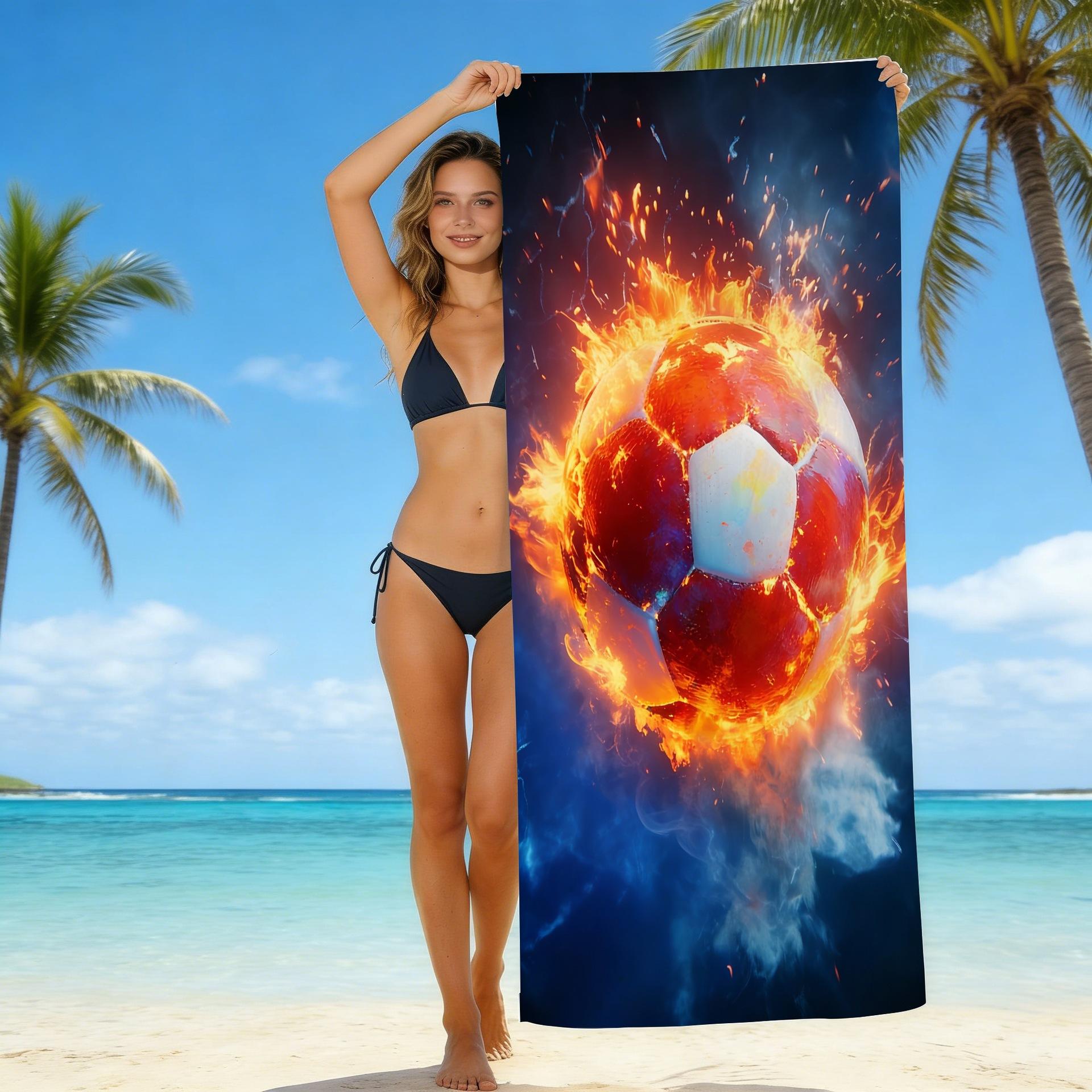 New US Canada Mexico Football World Cup Beach Towels Ultra fine Fiber Quick Drying Bath Towels Outdoor Sports bigTowels 70x140cm(27.5x55 in)&1pc