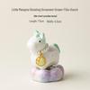 Crystalline Glazed Ceramic Horse Spinner Toy Ornament for Desktop and Car Decoration