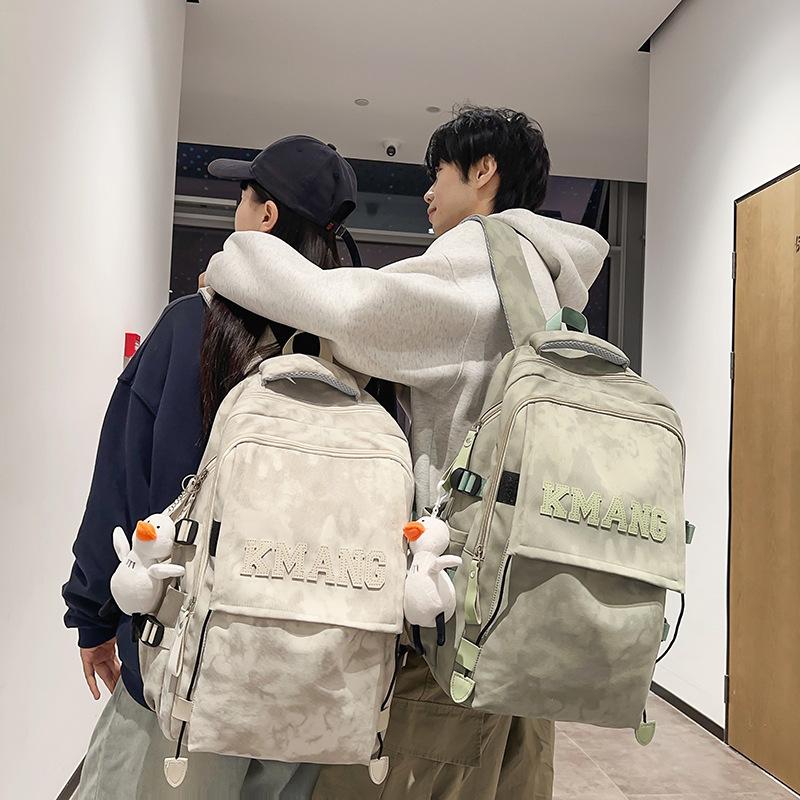 Schoolbag schoolbag junior high school students ins high value students high school students college students male backpack large capacity spine