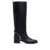 Salvatore Ferragamo Ferragamo Vara Chain Knee High Boots Black