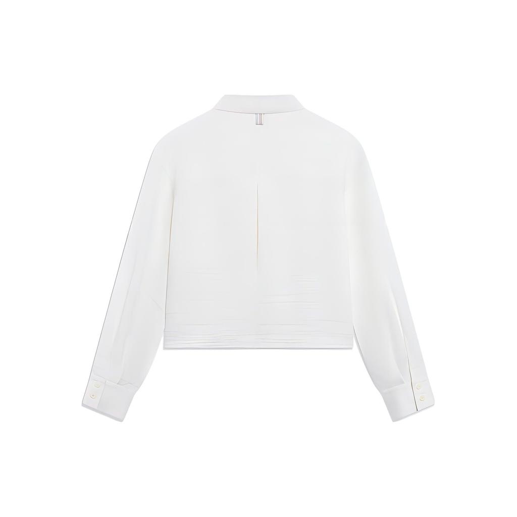 Li Ning Plain Loose Casual Long Sleeve Shirt Women shirts White ASHT024-3