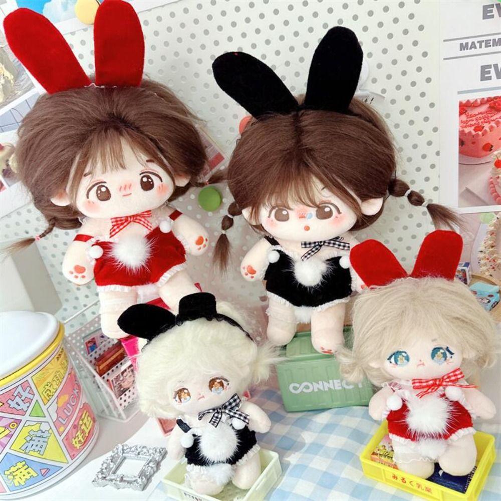 

Soft Handmade Cotton Doll Outfit Cloth DIY Doll Clothes Accessories Children Gift Red-For 10cm Doll