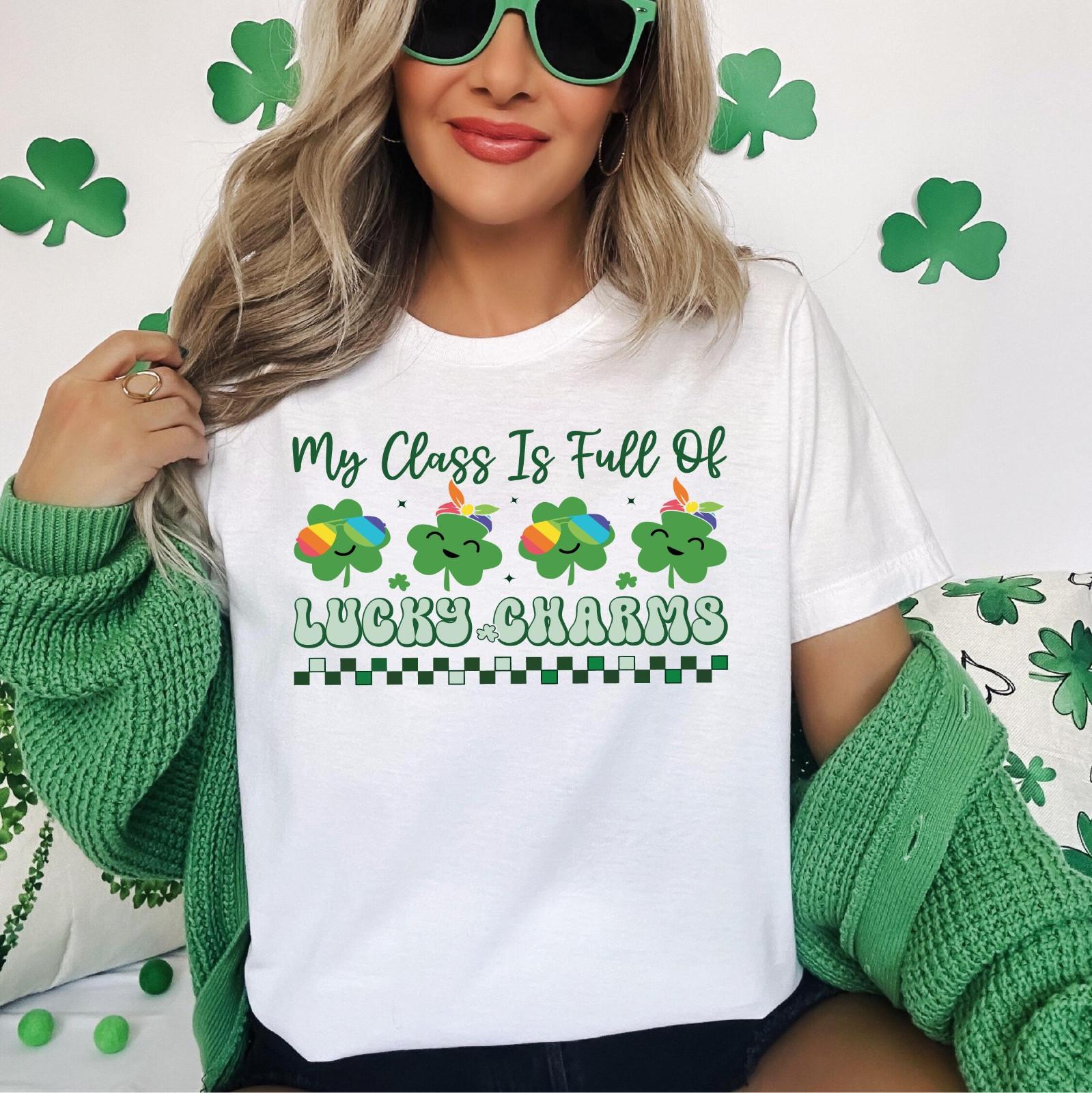 My Class Is Full Of Lucky Charms Tee St Patricks Day T Shirt Saint Patricks Day XXL