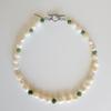 Eliz by Lizgallery Green Tourmaline Baroque Pearl Necklace