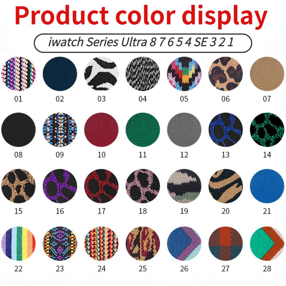 Cinturino in Nylon a Passante per Apple Watch Band 45mm 44mm 42mm 40mm 41mm 46mm Bracciale iWatch Serie 11 10 9 8 7 6 5 SE Ultra 3 49mm Cinturino