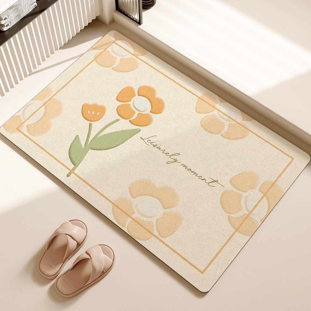 Diatom Mud Bathroom Floor Mat, Quick Drying Anti Slip Foot Mat, Toilet Door Mat, Household Entrance Mat, Carpet