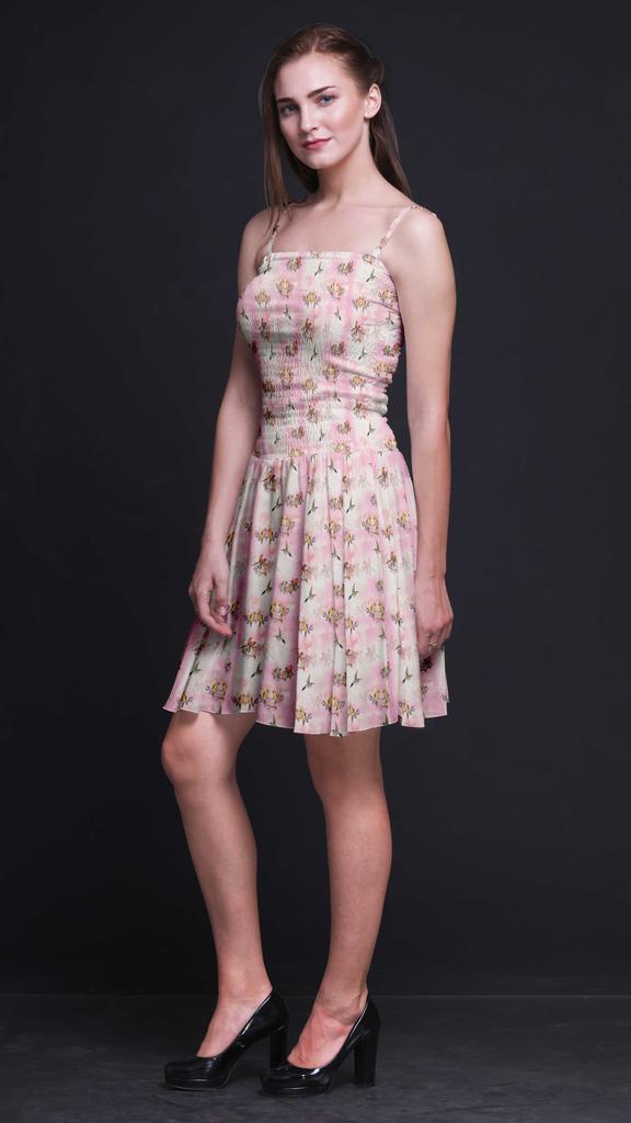 Bimba Bird Women Sleeveless Mini Flowy Tank Summer Sun Dress Floral Print