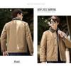 Men's Winter Fleece-Lined Lapel Military Jacket - Loose Fit Lambswool Coat
