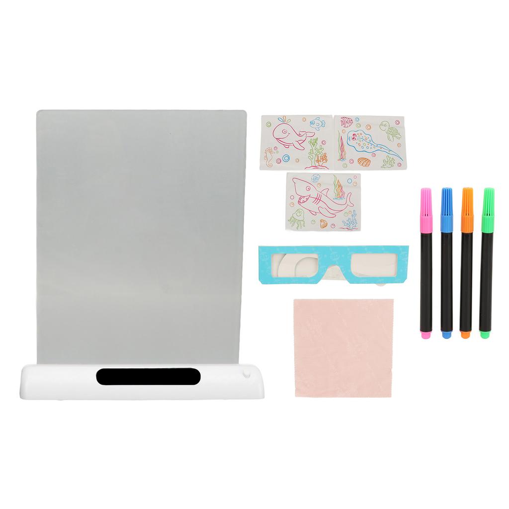 3D Luminous Drawing Board Shark Type 3D Luminous Magic Drawing Pad Children Fun Drawing Board