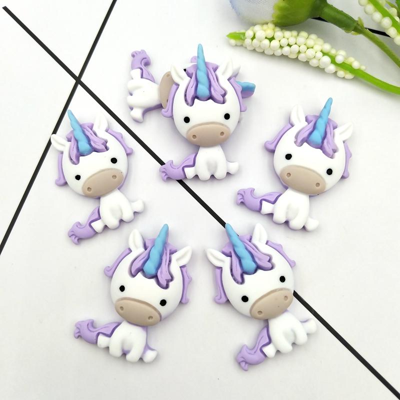 10pcs  Cartoon  Unicorn Flatback  Accessories Resin   DIY Scrapbooking