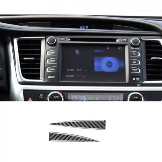 Carbon Fiber Car Center Control Small Display Panel Cover For Highlander 2015-18