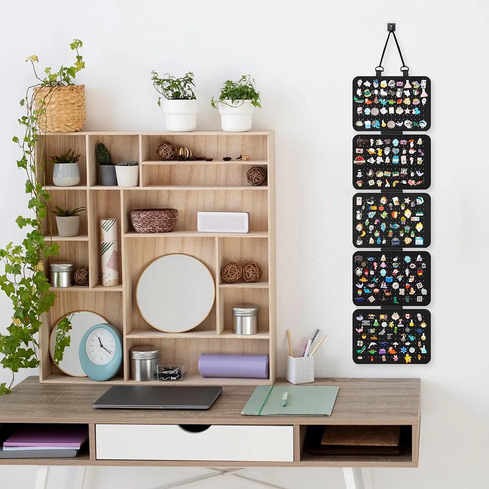 Hängende Emaille Anstecknadel Display Paneele Filz Abzeichen Button Brosche Aufbewahrungshalter Schmuck Halskette Präsentationsständer Ohrring Organizer