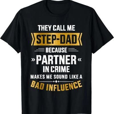 Call Me Step-dad Partner In Crime for Father's Day T-Shirt