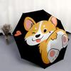 Corgi, Cute Themed Automatic Opening and Closing Umbrella, Compact Travel Umbrella, Lightweight and Portable, Suitable for Beach Commuting B