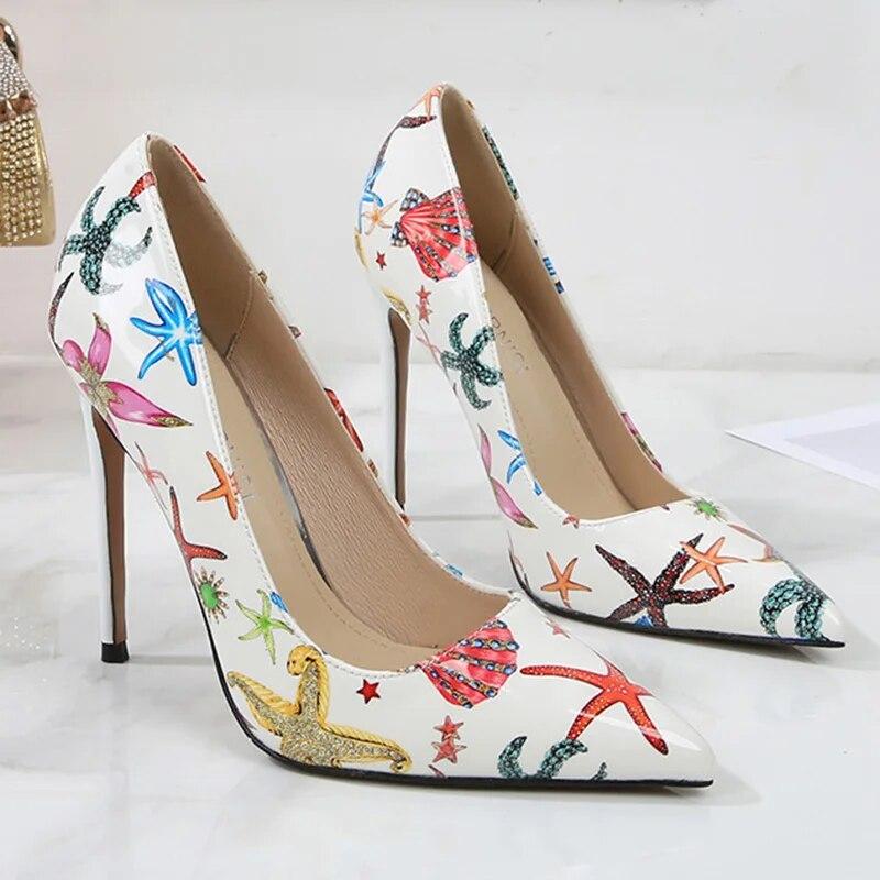 Moteriški 12 cm aukštakulniai moteriški stiletto smailianosiai aukštakulniai mada seksuali podiumo 12 cm kulnas WZ