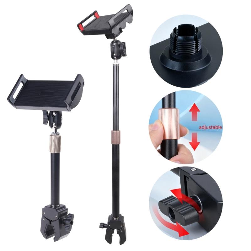 Supporto Regolabile per Telefono e Tablet Braccio Telescopico Morsetto Rotazione a 360 Gradi Staffa Per Accessori Ufficio Casa Studio