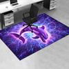 Electric Dolphin Chair Mat: Office Carpet, Oversized Rug for Home Decor, Sofa Mat, Desk Pad Gift Suitable for Bedroom, Living Room, Any Room