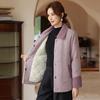 Ronghua Women's Faux Mink Velvet Winter Wool Blend Coat