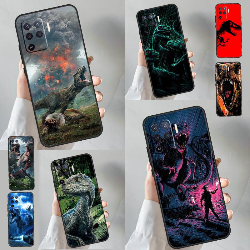 Jurassic Dinosaur World For OPPO A15 A16 A17 A5 A9 A31 A53 A54 A57 S A74 A94 A77 A76 A96 A52 A72 A91 A92 A93 Case