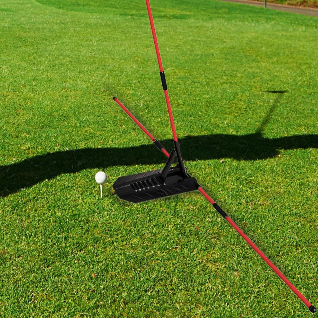 Golf Swing Alignment Rod Golf Alignment Sticks Holder Swing Angle Adjustment Postures Correction Aid Golf Practice Plate Trainer