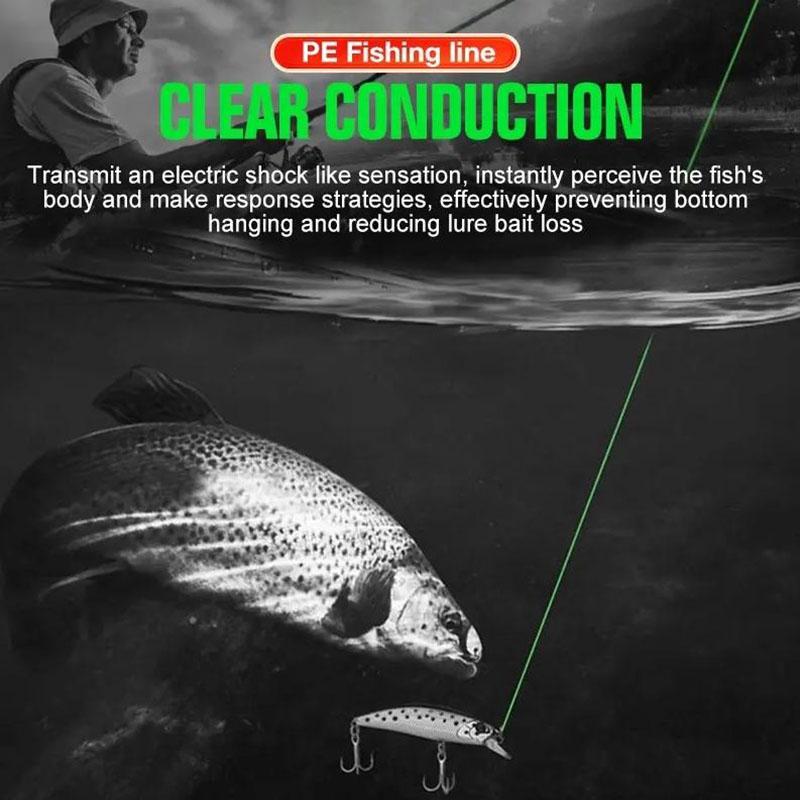 Carp Fishing Line 100M 4 Strands Braided Japan Multifilament Pe Wire Super Strong Durable Smooth Tackle 0.8/10Lb-3.0/35Lb