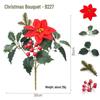 Artificial Christmas Bouquet with Pine Cones, Poinsettias, and Pine Needles for Home Decoration