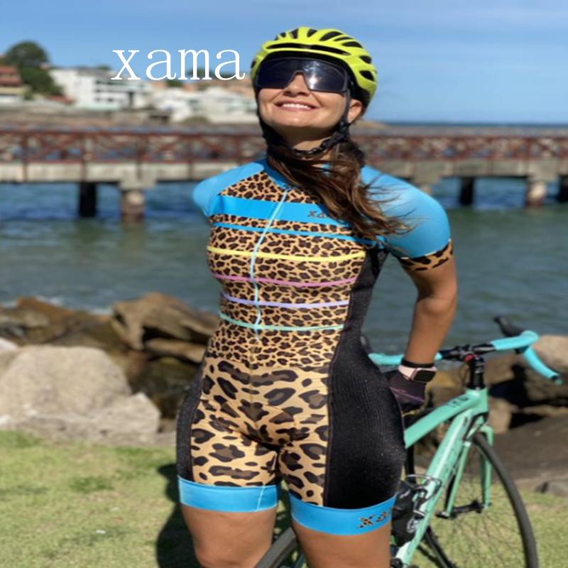 

2026 Team Triathlon Set Women s Cycling Jersey Suit One Piece Short Sleeve Macaquinho Ciclismo Feminino Gel Pad 3XL