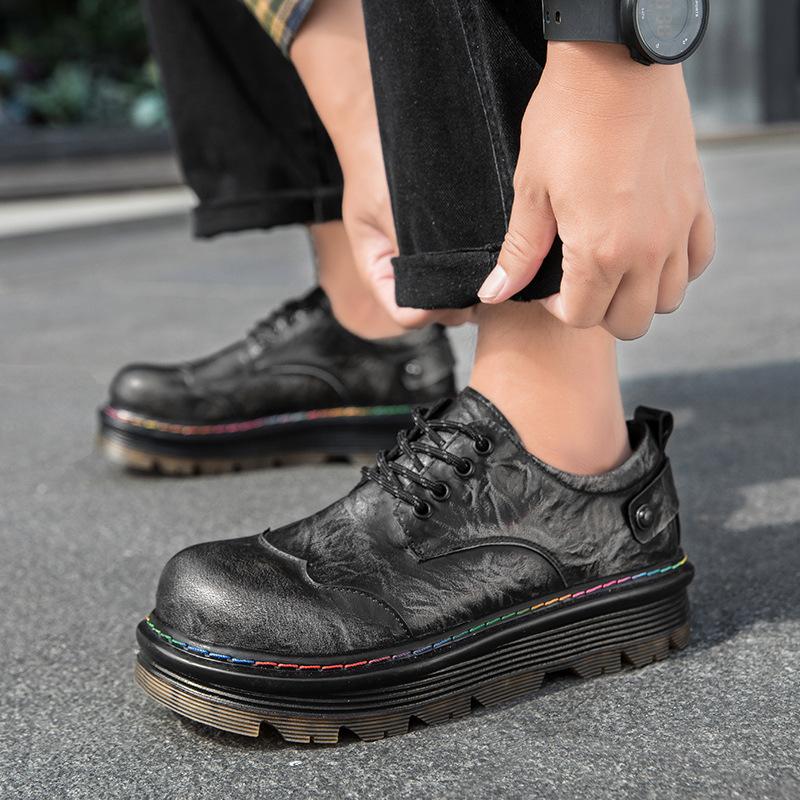 

Big head leather shoes men s shoes 46 black small leather shoes 47 British business dinner 45 tooling shoes 48 widening and fattening 48