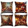 2D Printed Christmas Pillowcase New Holiday Decoration Living Room Sofa Bedroom Cushion Printed Pillowcase