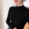 Women's Angora Red Slim-Fit Cashmere Sweater: New Autumn/Winter Style, Thickened Half-High Collar.