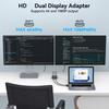 4K HDTV Splitter Adapter 1 In 2 Out for Double Monitor Setup Offering Mirror and Extended Displays for Laptop and PC
