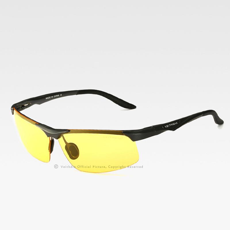 VEITHDIA Aluminum Magnesium Men's Polarized VU400 Sun Glasses Night Vision Mirror Male Eyewear Sunglasses Goggle Oculos 6502
