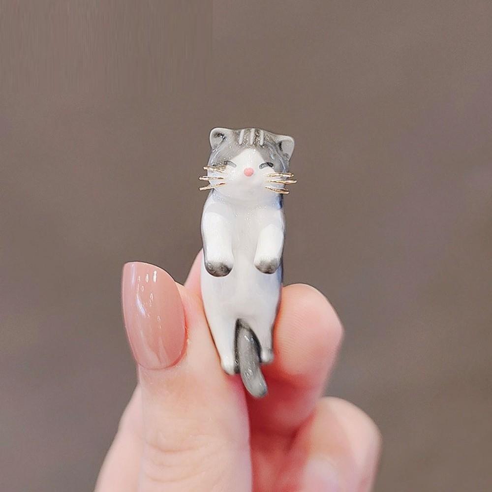 Cat Cat Brooches Luxury Button Fashion Lapel Pin  Bag Clothing Accessories