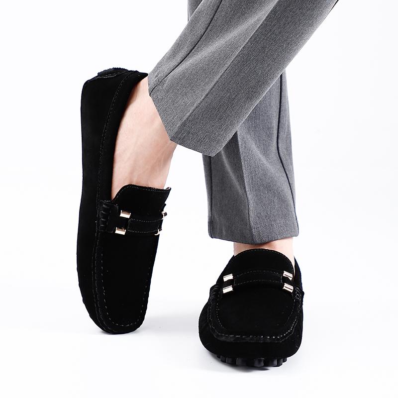 Leichte Herren-Loafer, lässige Lederschuhe zum Reinschlüpfen, klassische, bequeme Herren-Fahrschuhe, Mokassins