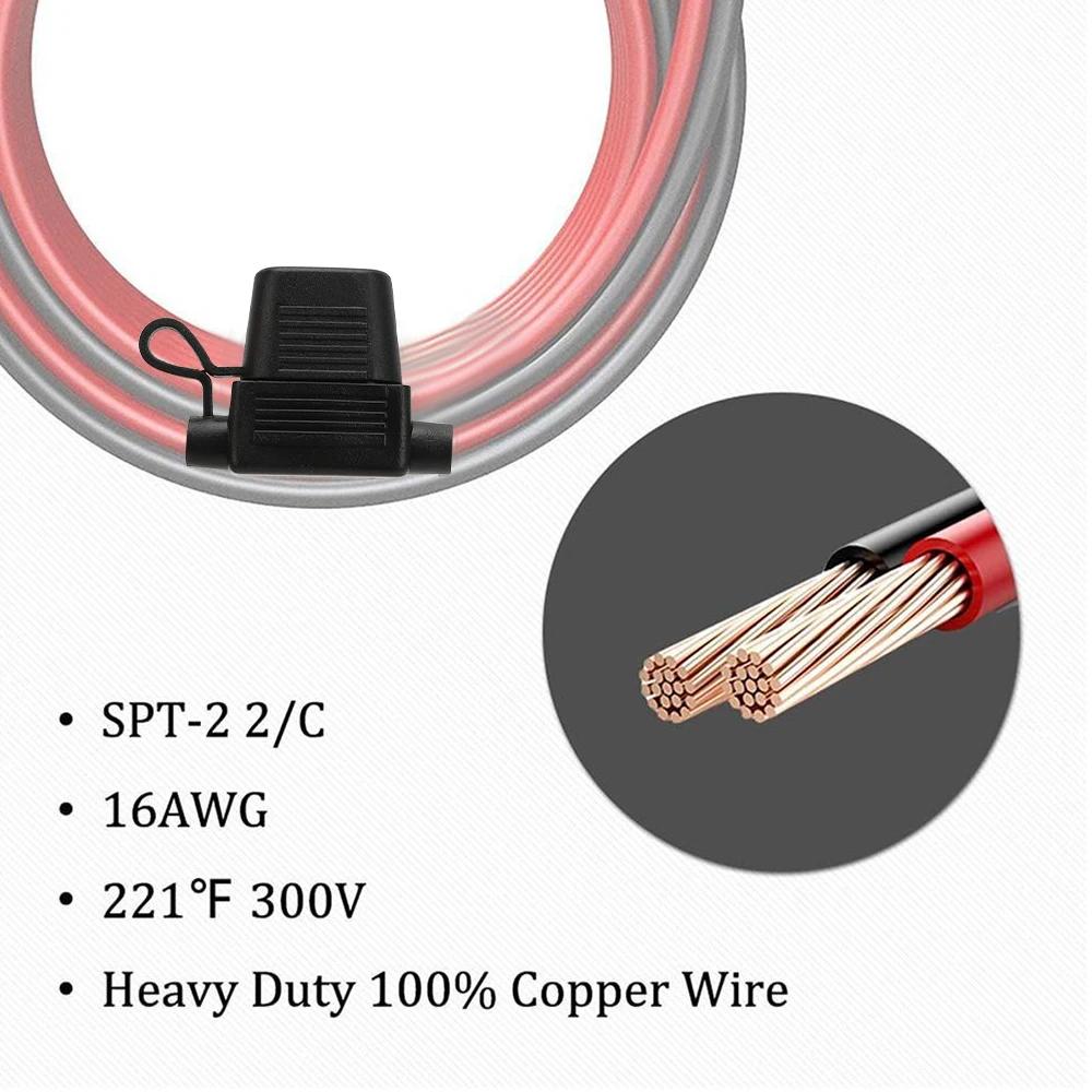 12V Charger Cable 16AWG Ring Terminal SAE to O Ring Connecters Extension Cord Cable Connector for Battery Charger/Maintainer