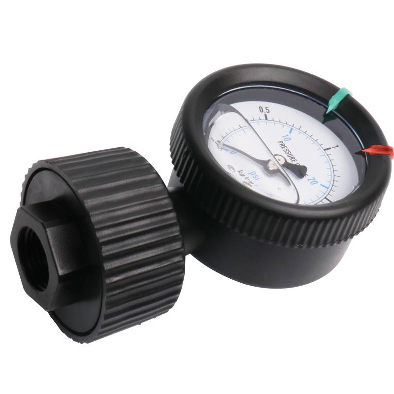Gauge Suitable For Harsh Environments Pressure Gauge Black PP Diaphragm Gauge Waterproof Housing Shockproof Design