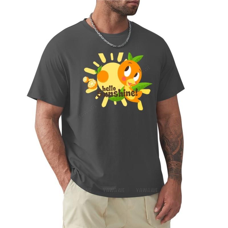 Hello Sunshine Orange Bird (White Background) Tshirt Cat Shirts Vintage T Shirt Oversized T Shirts Unisexs T Shirt Graphic
