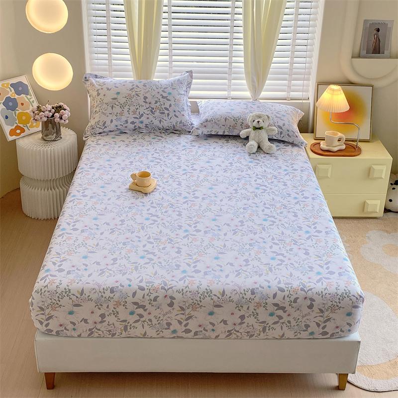 100% Cotton Fitted Sheet Soft Bed Cover Home Elastic Bedsheets Adults Kids Bed Linen Sabanas Para Cama (No Pillowcase)