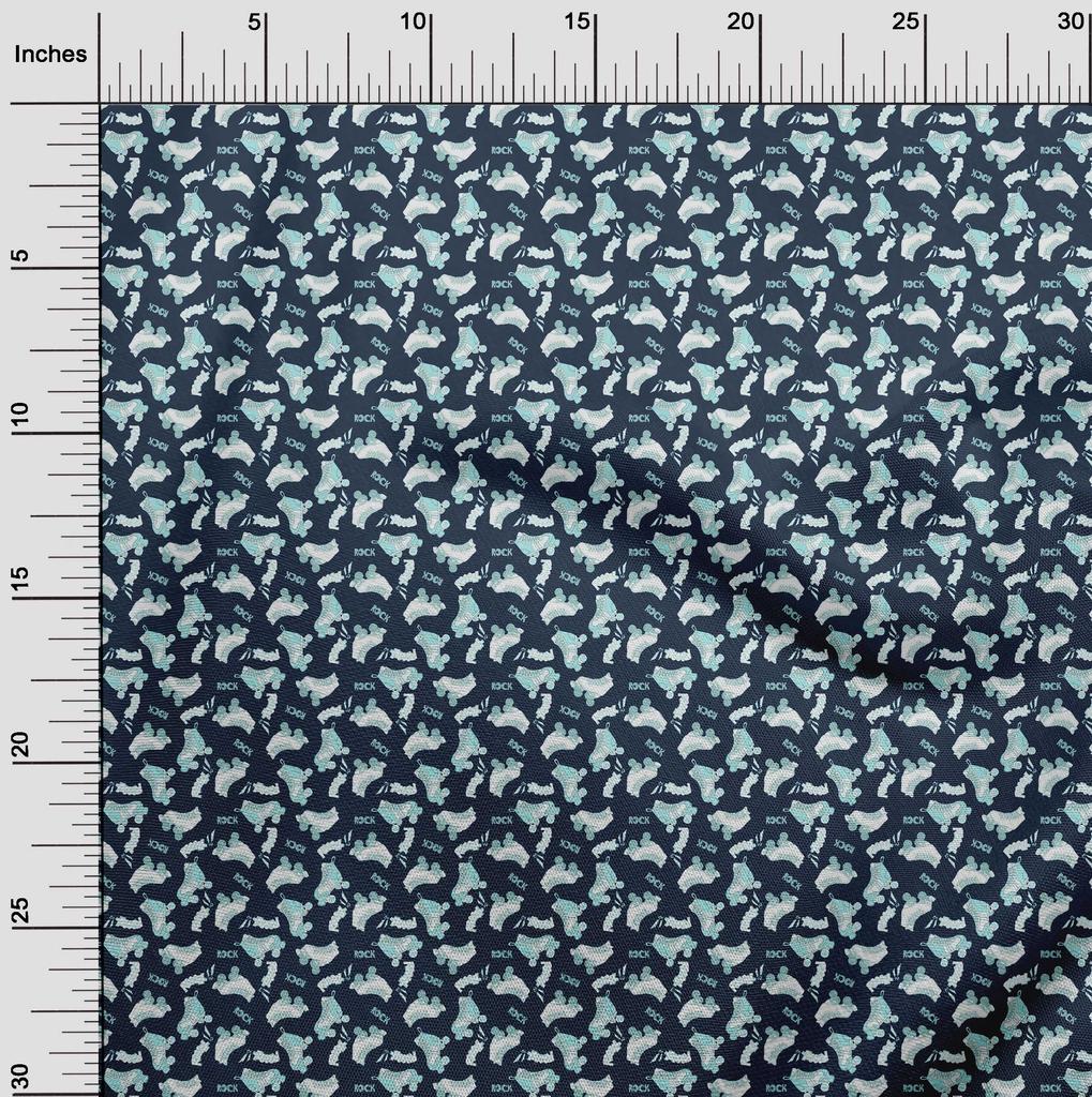 oneOone Cotton Flex Blue Fabric Asian Block Umbrella Diy Clothing Quilting Fabric Print Fabric By Yard 40 Inch