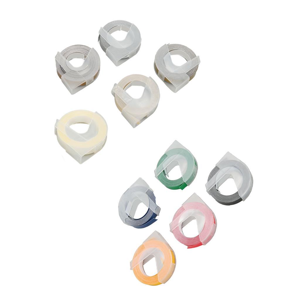 5Pcs Label Maker Tape 9mm Wide 9.8ft Long Waterproof Oil Resistant Identification Chip Labeler Tape 