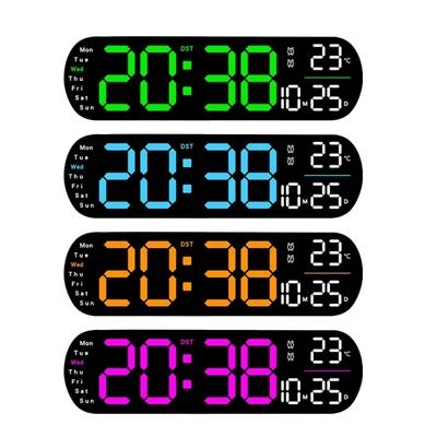 Stylish LED Digital Alarm Clock with Adjustable Brightness Wall Mount Clock Perfect for Bedroom, Offices,Home Decors