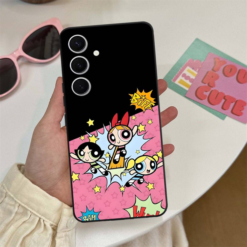 P-Powerpuff-GirlS Phone Case For Samsung S 24 Fe 25 Ultra Plus 20 Lite 21 30 22 23 24 22 Ultra 5G Fundas