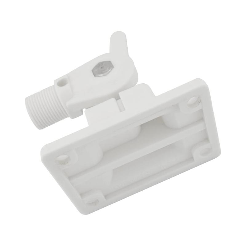 ISURE MARINE VHF Antenna Mounts, Ratchet Mount, White Nylon Adjustable Base Mount for Boat
